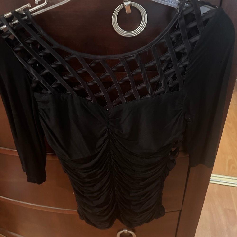 Sexy black top w/ cut out detail